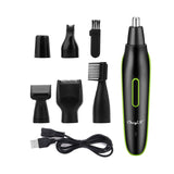 Ckeyin 5 In 1 Men's Hair Trimmer Kit Electric Beard Nose Ear Trimmer Portable Clipper Eyebrow Shaver Machine Facail Hair Remover