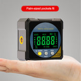 Electronic Inclinometer Rechargeable Battery 2-sides Laser Digital Level Protractor 4-sides Magnets Angle Finder with Backlight