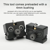 Aluminium Alloy Invisible Connector Hole Positioning Puncher Woodworking Decoration Furniture Connector Open Installation Tool