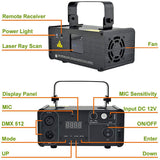 Professional DMRGB400 LED Indoor Stage Lights RGB Laser Scanner Beam Effect Stage Light Sound Activated Laser Projector Lighting