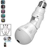 360°LED Light Wifi Camera 1080P Wireless Panorama Security CCTV Bulb Camera Fisheye Two-Way Intercom Night Vision Camera