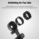 Upgrade Universal Cell Phone Adapter Bracket Clip Mount Soft Rubber Material for Binocular Monocular Spotting Scope Telescope