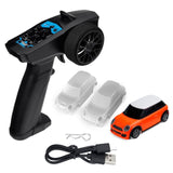 Turbo Racing RTR 1/76 2.4G 2WD Fully Proportional Control Mini RC Car LED Light Vehicles Model Kids Children Toys Model Gift