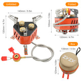 13800W 3-Core Foldable Camping Stove Outdoor Gas Stove For Outdoor Fishing Hiking Traveling