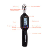 ES2-006AN 1/4 Inch Digital Torque Wrench with Backlight Sound LED Alarm Real-time Peaks Four Units Switching Torque Wrench