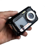 New Smart HD 1080P Waterproof Digital Camera Dual Screens (Back 2.7 inch + Front 1.8 inch) 16x Zoom Underwater Camcorder Cam