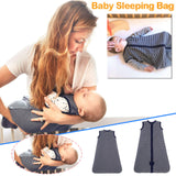 Baby Sleeping Bag Stripe Zipper Newborn Wearable Blanket Sleeping Cotton Swaddle Baby Wrap Sleeping Bag Blanket Wrap Sleepsack