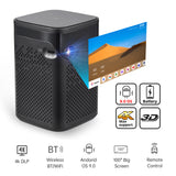 Mini Projector with Tripod Rack 4K 1080P DPL Wireless Portable Movie Projectors for Home Theater Outdoor Media Player