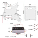 3-layers Pickguard HH02 with Back Cover Accessory Kit for Single Pickup Guitar