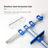 2023 Upgrade Drill Guide Punch Locator Installation Ruler Tool Hole Punch Jig Tool Center Drill Bit for Woodworking