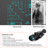 Full Color Night Vision Telescope Monocular Vision Scope Digital Rang Finder Ballistic Computer Scope 1080p for Wildlife Viewing