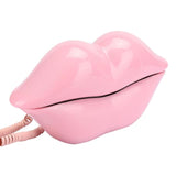 Creative Lips Telephone Electroplate Desktop Landline Phone for Home Office Hotel Decoration Lip Shaped Phones Mouth Telephone