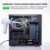 Air Duster Wireless Air Blower Compressed Vacuum Cleaner Cordless Electric Air Duster &amp; Vacuum 2 in 1 for Computer Keyboard Car
