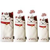 1 Set Golf Club Head Covers Cute Gift Cartoon for Driver Fairway Hybrid PU Leather Soft Golf Wood Headcovers Utility