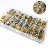 1 Box/Set Watch Crowns Parts Replacement Accessories 3.0 ~ 7.0 mm Copper Watch Assorted Head Quartz Watches Crown Repair Parts