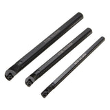 Metal Lathe Turning Tool Kit 3 PCS S07K/ S10K/ S12M-SCLCR06 Boring Bars 10 PCS CCMT0602 Carbide Inserts 3 Plum Wrenches