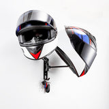 Wall-mounted Bike Helmet Holder 180 Degree Rotation Home Motorcycle Helmet Rack Cap Hat Display Storage Rack Hanger for Coats