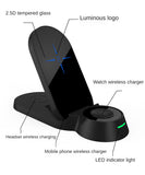 15W 3 in 1 Folding Magnetic Wireless Charger for iPhone 12 Mini Pro Max Qi Fast Charger for Apple iWatch 6 5 4 AirPods Pro