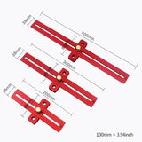 Woodworking Square Aluminum Alloy Crossed Ruler T type Scriber Measuring Tools 67JE