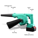 21V Garden Cordless Air Blower  Handheld Leaf Computer Dust Collector Rechargeable Power Tool Cleaner for Makita 21V Battery