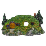 Movie House Rural Dwarf LOTR Aquarium Ornament Resin Fish Tank Decoration Ornament Rock Hiding Cave Aquarium Accessories