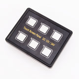 Waterproof 6 Gang LED Car Marine  Switch Panel with Circuit Breaker ,   Box