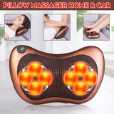 NEW Relaxation Massage Pillow Vibrator Electric Shoulder Back Heating Kneading Infrared therapy pillow shiatsu Neck Massager
