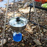 401 Stainless Steel Picnic Cookware Hanging Cooking Pot Outdoor Camp Camping Cookware Portable Hiking Picnic Accessories