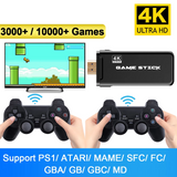 Built in 10000 Retro Games Two Players Video Game Console With 2.4G Wireless Controller For PS1/GBA Family 4K TV Game HD Output