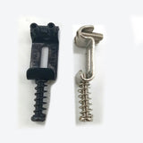 2 Set Pull String Code Electric Guitar Saddle for Stratocaster Telecaster Electric Guitar Accessories, Silver &amp; Black