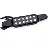12 Silver Holes Black Metal Pickup Amplifier With  Cable Microphone Set