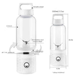 Portable Blender, Smoothie Blender USB Juicer Cup, 17Oz Fruit Mixing Machine With 4000Mah Rechargeable Batteries, Detachable Cup