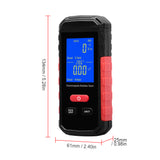Electromagnetic Radiation Tester EMF Meter LCD Backlight Magnetic Field Radiation Detection Alarm Average/Peak Mode Rechargeable