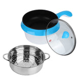 1.8L Multifunction Electric Cooker Low Power Non Stick Mini Hot Pot with Food Steamer 220V Kitchen Cooking Tools
