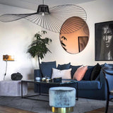 Modern Straw Hat Pendant Light  Hanging lustre lamp Nordic Minimalist Creative for Dining Living Bedroom Bar Cafe Room