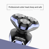 Wet Dry 4D Electric Shaver For Men Beard Hair Trimmer Rechargeable  Professional Hair Clipperr Nose And Ear Trimmer LCD Display