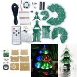 DIY Electronic kit LED Christmas Tree Flashing Light Multicolor bluetooth Music Playing circuit roating base soldering Project