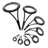8pcs 8 Size Fishing Rod Guide Stainless Steel & Ceramic Tip Top Ring Circle Pole Repair Kit Set Fishing Fishing accessories