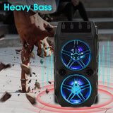 Outdoor Waterproof Wireless Bluetooth Speaker Home Theater Portable Mp3 Karaoke Stereo Music Support FM SD Card With Microphone