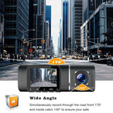 Mini Car Dash Cam 1080P/720P HDR Dual Wide Angle Len Night Vision G-Sensor Driving Recorder SC2363P CMOS Mini Car Camera DVR