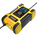 Large Power 12A Car Battery Charger Universal 12V 24V Battery Charger &amp; Maintainer for SUV Truck Car AGM GEL WET Lithium LiFePO4
