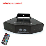 6 Lens DMX Red Green Blue RGB Beam rgb 16 Patterns Laser Scanner Light Home Party RGBW mini LED butteryfly with laser