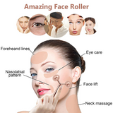 Stainless Steel Facial Roller &amp; Gua Sha Tool Set Face Care Massage Neck Beauty Health Anti Wrinkle Cellulite Skin Detox Massager