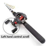 1.65m Fishing rod with reel telescopic  Portable Casting Rod and Reels set Travel Outdoor sports Trout  fishing fish Boat pole