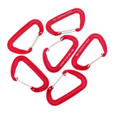 6 Pieces 12KN Aluminum Wire Gate Carabiner for Hammock Camping Hiking Mountaineering Yoga Climbing Accessories