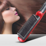 HQT-908B Hair Straightener Durable Electric Straight Hair Comb Brush Fast Heated Ceramic Hair Straightening Brush EU/US Plug