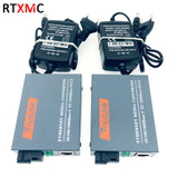 HTB-GS 4 Pairs Gigabit Fiber Optical Media Converter 10/100/1000Mbps Single Mode Single Fiber SC Port 20KM External Power Supply