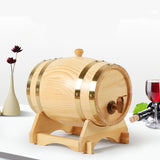 1.5/3/5L Wood Barrel Vintage Oak Beer Brewing Equipment Mini Keg Home Brew Beer Keg Tap Dispenser for Rum Pot Whisky Wine
