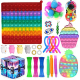 Fidget Sensory Toy Stress Anxiety Relief Autism Toys Set Push Kit Bubble Fidget Sensory Toys for Kids Adults Decompression Gift