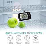 Mini Digital Electronic Fridge Frost Freezer Room LCD Refrigerator Thermometer Meter With Hook Hanging -20°C to 50°C Household